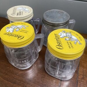 Vintage Osterizer Mini Blend & Store Clear plastic Msmt Jars w/lids Lid 4